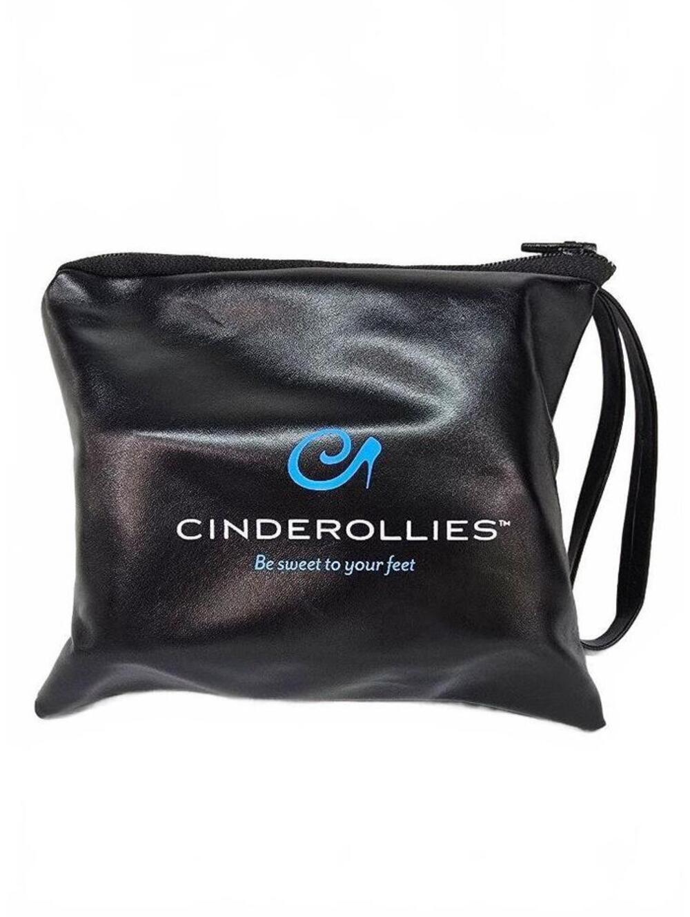 Cinderollies Black Foldable Ballet Flats with Carrying Pouch Size 5.5-6.5